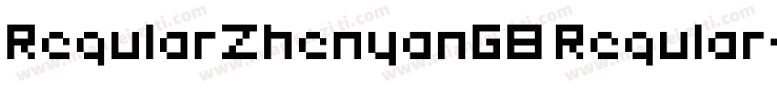 RegularZhenyanGB Regular字体转换